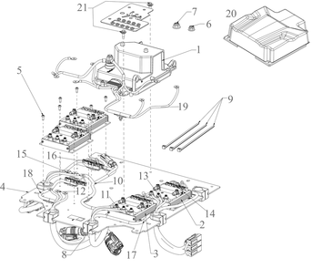 Control Panel Diagram and Parts List for ZT1-42E (34ABA2CSB10)(2023) Cub Cadet Lawn Tractor